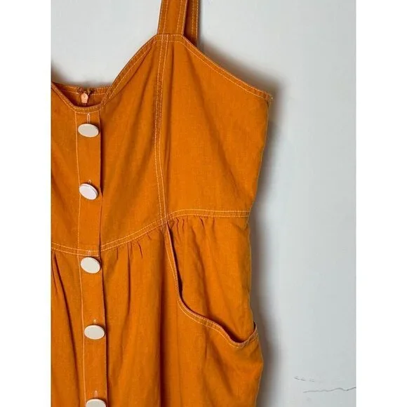 TALULAH Orange Midi Dress - Picture 6 of 14